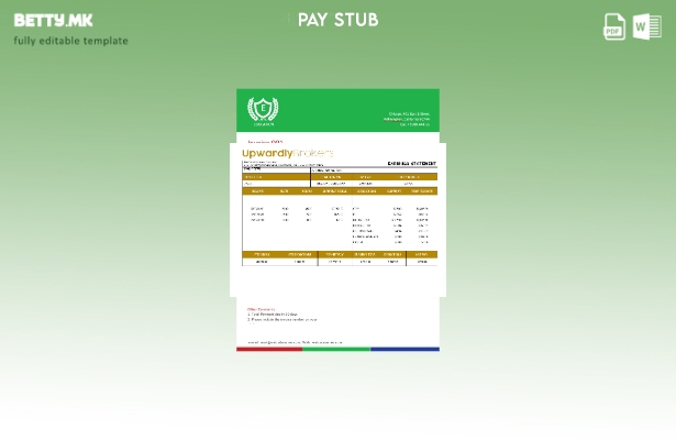 Модерен стил Шаблон за уплатница на компанијата Stockbrokers